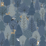 4060-51601 Quillen Indigo Forest Wallpaper