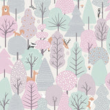  4060-51603 Quillen Pink Forest Wallpaper