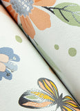 4060-58105 Zev Coral Butterfly Wallpaper