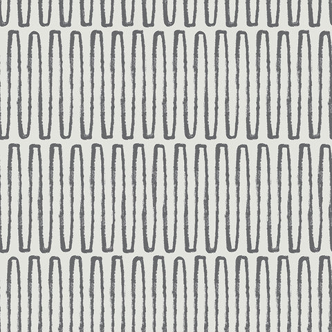 4066-26501 Lars Charcoal Retro Wave Wallpaper