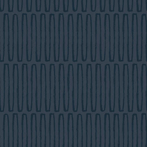 4066-26502 Lars Navy Retro Wave Wallpaper