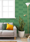 4066-26525 Nyle Green Chevron Stripes Wallpaper