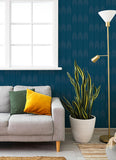 4066-26526 Nyle Dark Blue Chevron Stripes Wallpaper