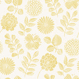4066-26530 Inge Yellow Floral Block Print Wallpaper