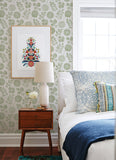 4066-26531 Inge Moss Floral Block Print Wallpaper
