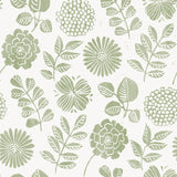 4066-26531 Inge Moss Floral Block Print Wallpaper