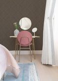 4066-26549 Sander Chocolate Geometric Wallpaper