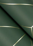 4066-26550 Sander Evergreen Geometric Wallpaper