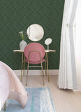 4066-26550 Sander Evergreen Geometric Wallpaper