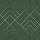 4066-26550 Sander Evergreen Geometric Wallpaper