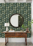 4066-26551 Sisu Evergreen Floral Geometric Wallpaper