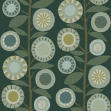 4066-26551 Sisu Evergreen Floral Geometric Wallpaper