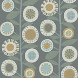 4066-26553 Sisu Grey Floral Geometric Wallpaper