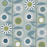 4066-26554 Sisu Light Blue Floral Geometric Wallpaper