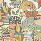 4066-26556 Fika Mustard Blissful Birds & Blooms Wallpaper