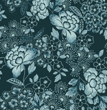 4081-26300 Irina Navy Floral Blooms Wallpaper