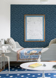 4081-26305 Alorah Navy Wave Wallpaper