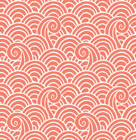4081-26306 Alorah Coral Wave Wallpaper