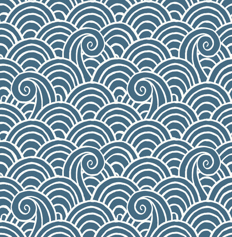 4081-26309 Alorah Blue Wave Wallpaper