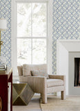 4081-26314 Gallina Blue Trellis Wallpaper