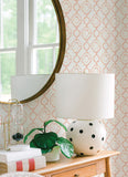 4081-26317 Gallina Orange Trellis Wallpaper