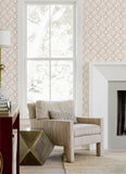 4081-26317 Gallina Orange Trellis Wallpaper