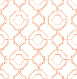 4081-26317 Gallina Orange Trellis Wallpaper