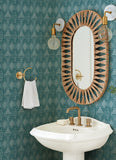 4081-26318 Grady Teal Dotted Geometric Wallpaper