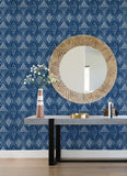 4081-26320 Grady Blue Dotted Geometric Wallpaper