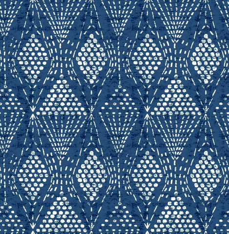 4081-26320 Grady Blue Dotted Geometric Wallpaper