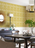  4081-26321 Grady Yellow Dotted Geometric Wallpaper