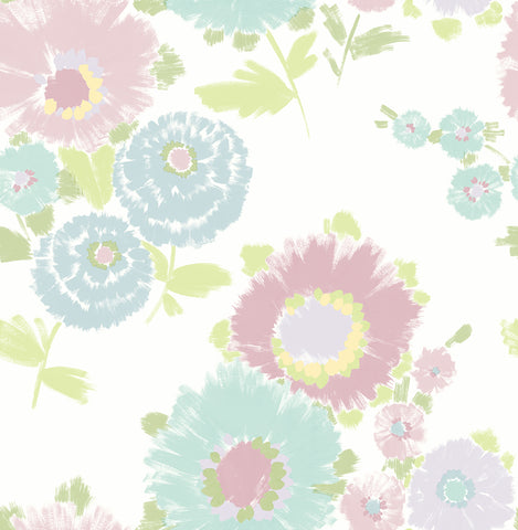 4081-26325 Essie Pastel Painterly Floral Wallpaper 