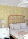 4081-26328 Keaton Yellow Medallion Wallpaper