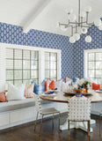4081-26329 Keaton Blue Medallion Wallpaper