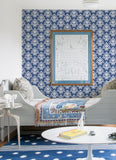 4081-26329 Keaton Blue Medallion Wallpaper