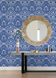 4081-26332 Marni Blue Fruit Damask Wallpaper