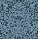 4081-26334 Marni Navy Fruit Damask Wallpaper