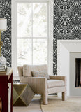 4081-26337 Marni Black Fruit Damask Wallpaper