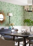 4081-26345 Bannon Green Leaves Wallpaper
