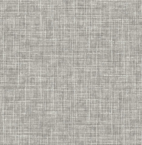 4081-26354 Emerson Grey Faux Linen Wallpaper