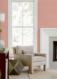 4081-26355 Emerson Coral Faux Linen Wallpaper