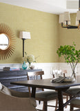 4081-26356 Emerson Yellow Faux Linen Wallpaper