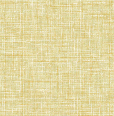 4081-26356 Emerson Yellow Faux Linen Wallpaper