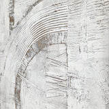 4096-554748 Faux Concrete plaster textured distressed paint white gold metallic wallpaper 3D