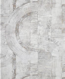 4096-554748 Faux Concrete plaster textured distressed paint white gold metallic wallpaper 3D
