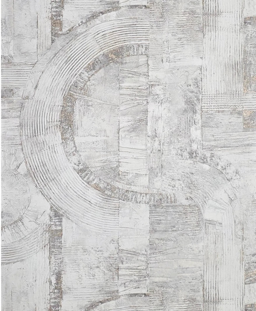 4096-554748 Faux Concrete plaster textured distressed paint white