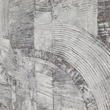 4096-554779 Faux Concrete plaster textured distressed white gray copper metallic wallpaper
