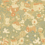 4111-63002 Bygga Bo Butter Woodland Village Wallpaper