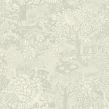 4111-63004 Bygga Bo Seafoam Woodland Village Wallpaper