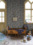 4111-63021 Midsommar Dark Blue Floral Medley Wallpaper